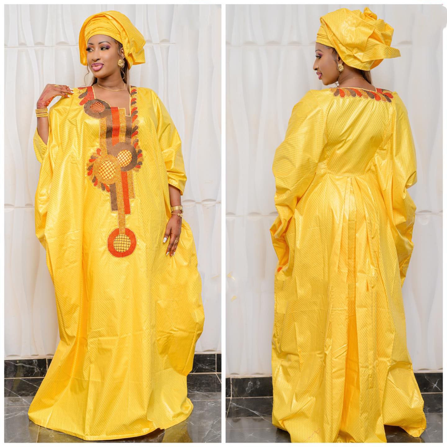 Premium Getzner magnum gold African dress/African clothing/African fashion/ African dress/Bazin boubou,women clothing